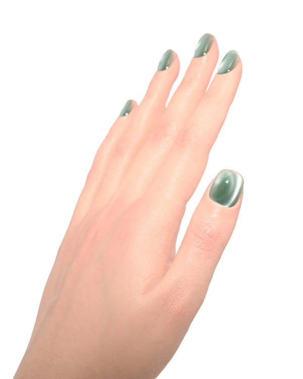 Mano naturale unghie verdi cat eyes Blubella qualità premium eco-friendly fatto a mano