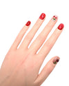 Gesti mano press-on nails ciliegie rosse Blubella tocco vintage fresco estate riutilizzabili
