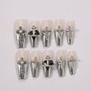 Decorazioni 3D croce unghie finte handmade Divina - gel press-on nails Italian brand spiritual artigianali
