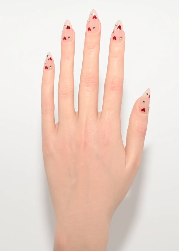 Elisir d'Amore unghie finte gel handmade matrimonio - Italian design press-on nails romantic artigianali