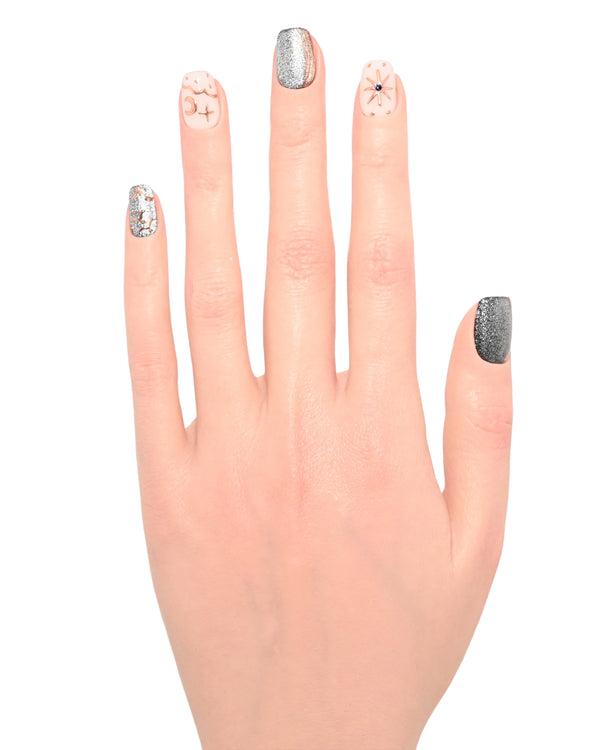 Sogno Stellato unghie finte gel artigianali stelle - Italian design press-on nails dreamy handmade