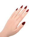 Press on nails Rosso Seducente Blubella per Natale 2025, effetto specchio metallizzato cat eyes perfetto per feste natalizie e Christmas party