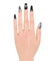  Gotico Artistico unghie finte in gel artigianali gotiche - handcrafted gothic press-on nails artistiche, nail art italiana alternativa