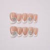 Decorazioni 3D petalo unghie finte handmade Perlato - gel press-on nails Italian brand perle artigianali