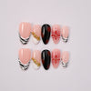 Pattern zebrato unghie finte handmade Incantesimo - gel press-on nails Italian brand animal artigianali