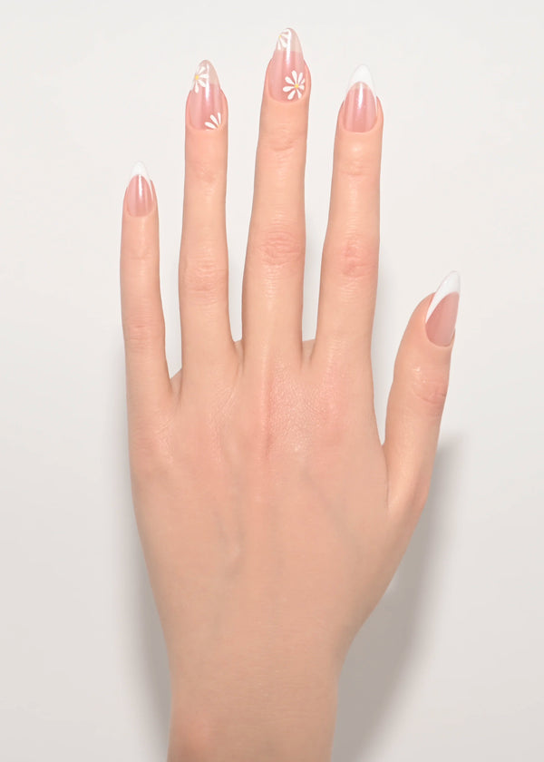 Poesia in Petali unghie finte gel handmade floreale - Italian design press-on nails poetico artigianali